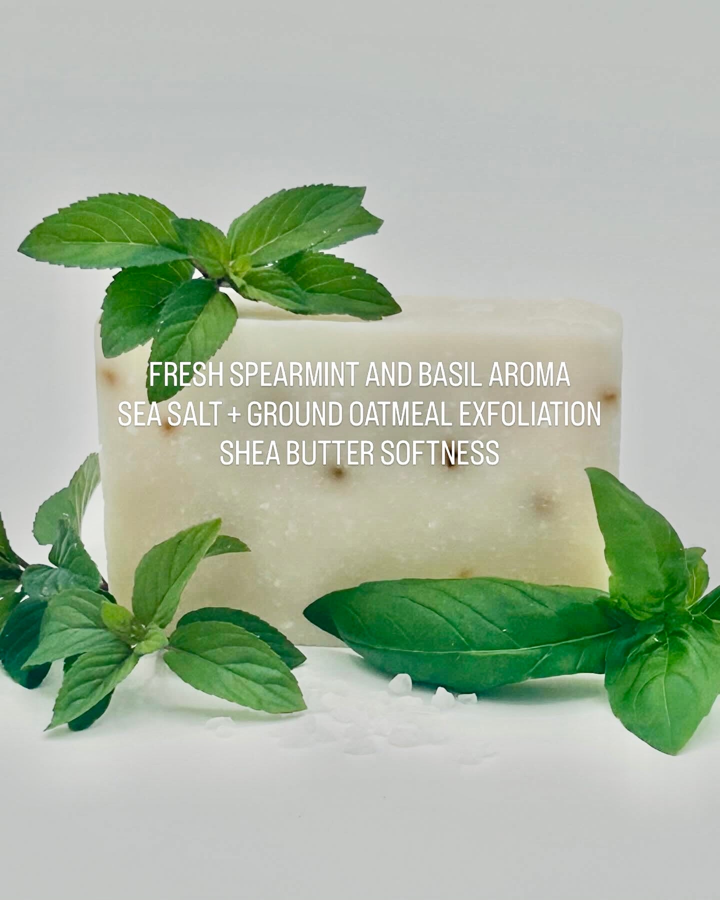 Sea Salt Mint All Natural Cold Process Bar Soap 4.5 oz