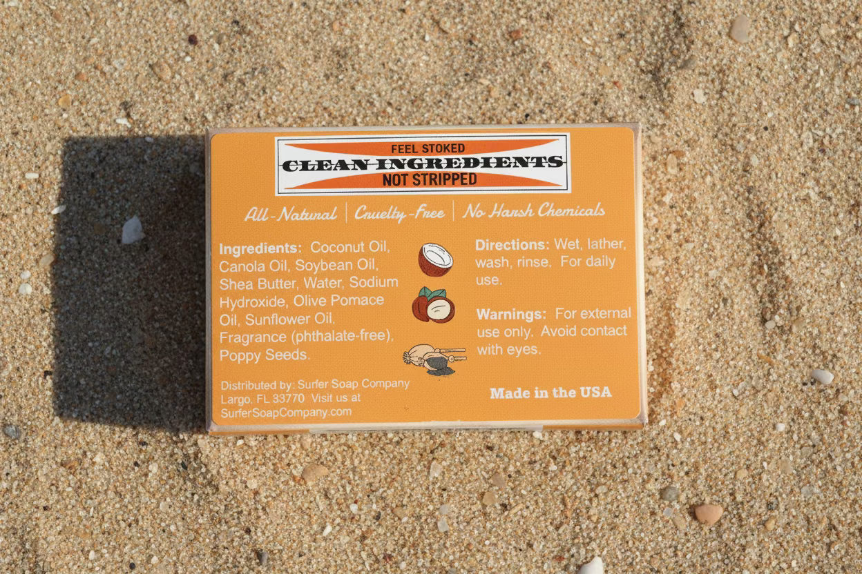 Surf Scrub All Natural Cold Process Bar Soap 4.5 oz