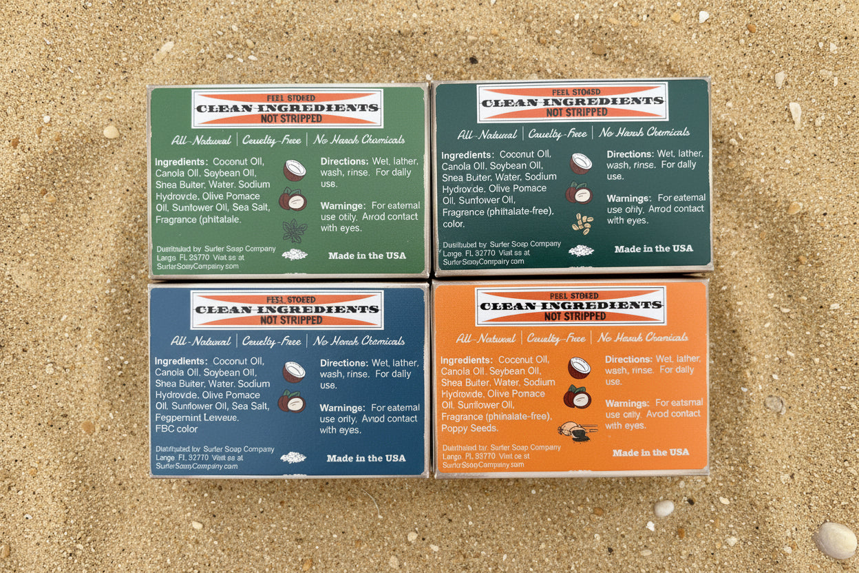 Surf Essentials 4-Pack Soap Set